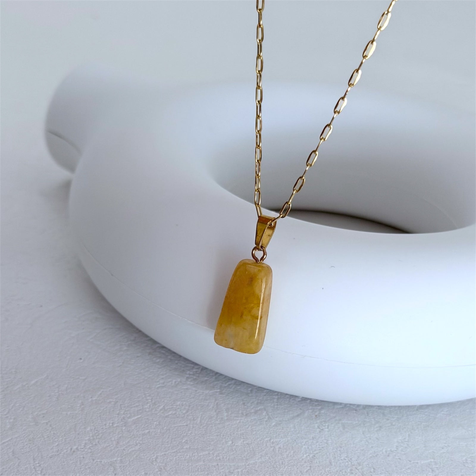 Halskette "Classic" (Calcit gelb)