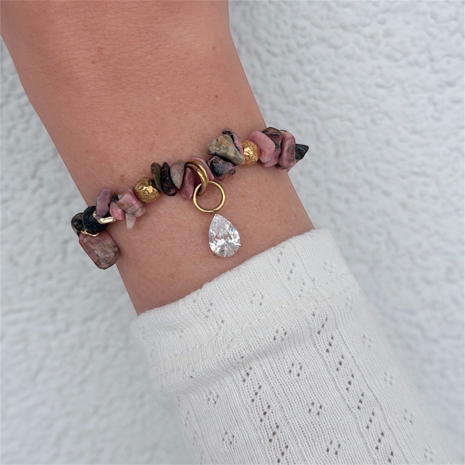 Armband "Ipanaja" (Rosenquarz)