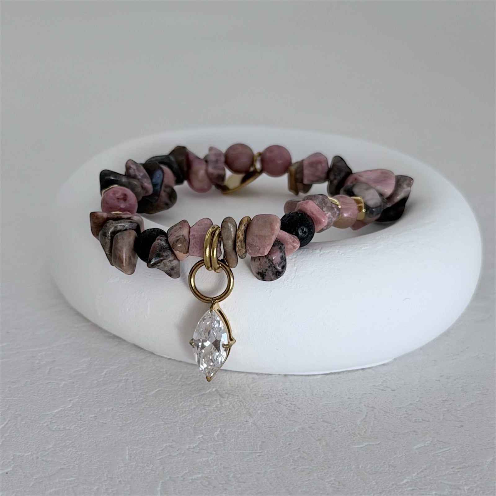 Armband "Ipanaja" (Rosenquarz)