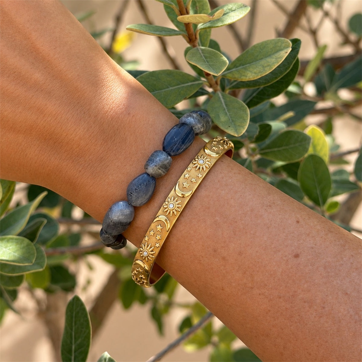 Armband "Classic" (Labradorit nuggets)
